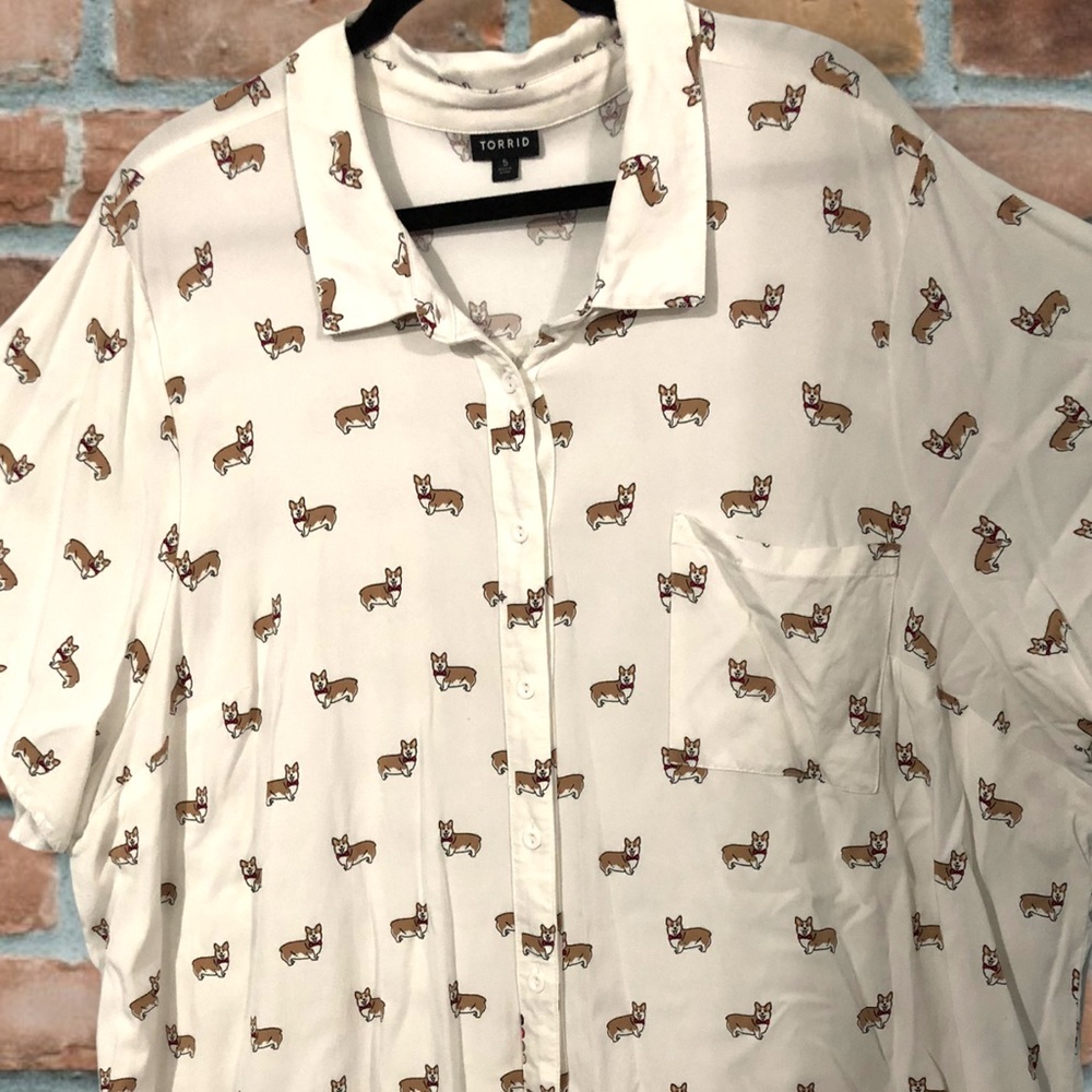 Cute bow-tie Corgi shirt